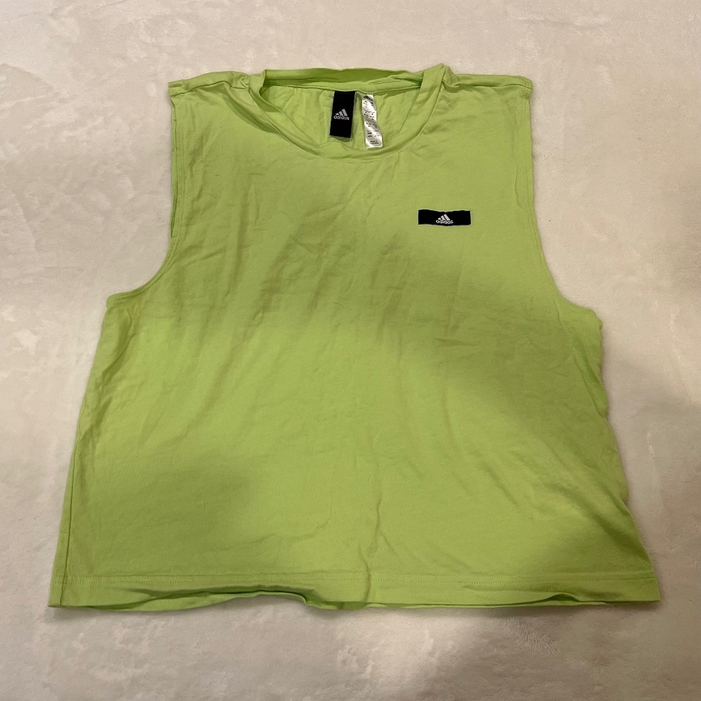 Adidas Women’s Size M Neon Green Tank/Sports Top